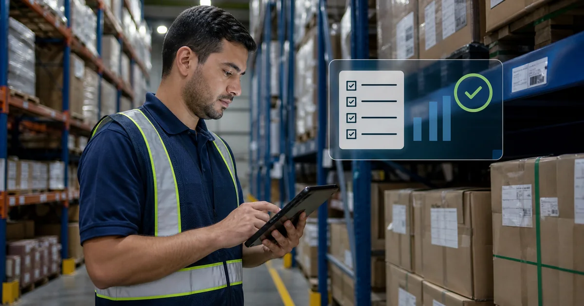 Inventário cíclico e contagem de estoque em centro de distribuição