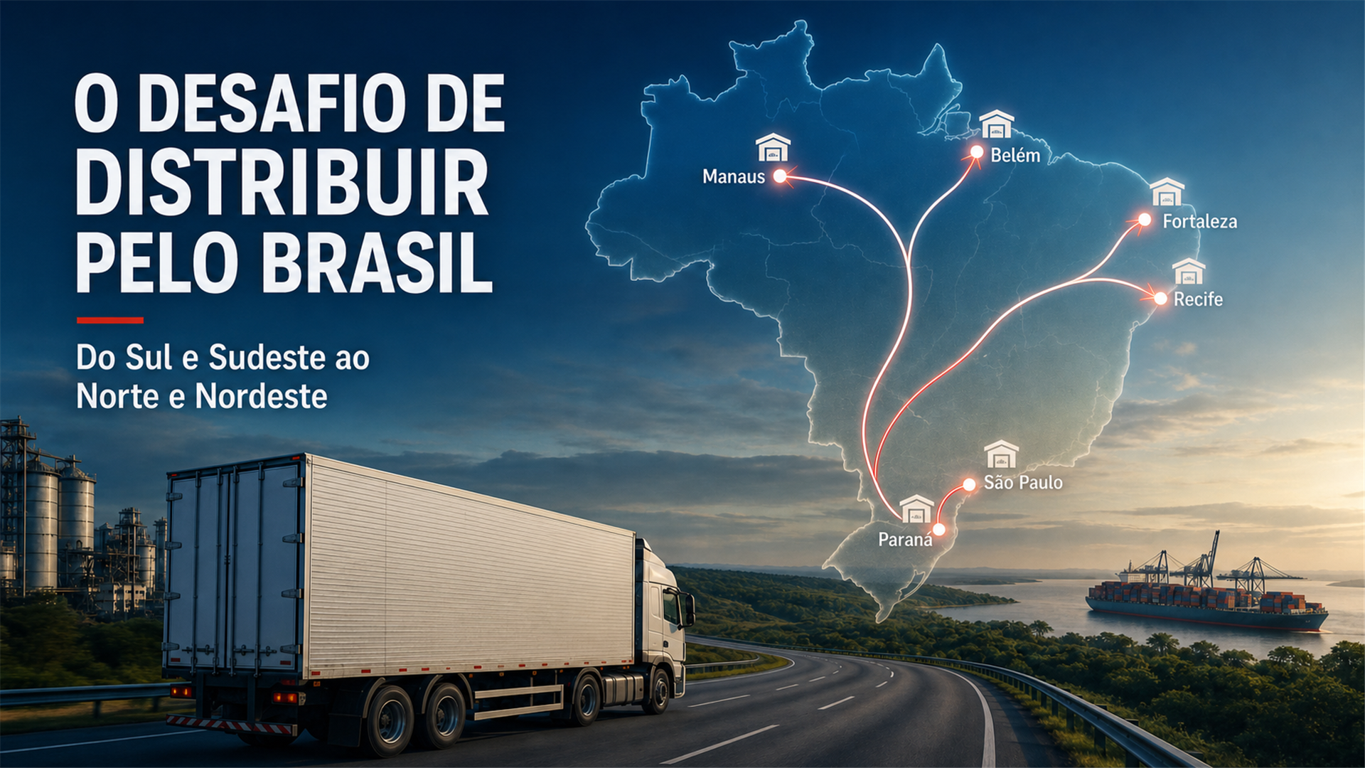 Logistics distribution from Southern and Southeastern Brazil to the North and Northeast